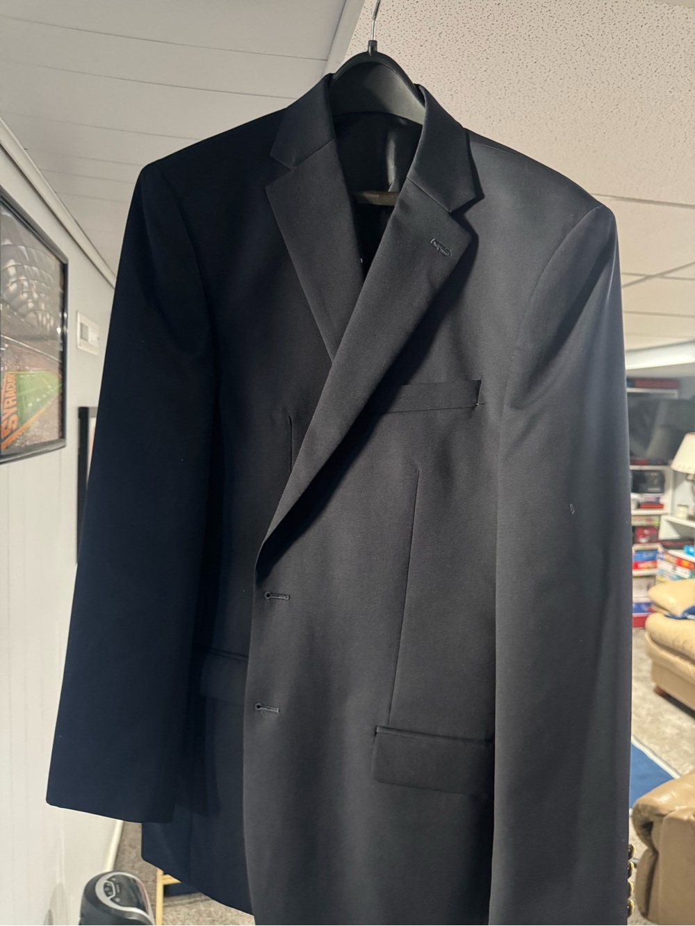 Ralph Lauren Men's Navy Single-Breasted Blazer 42L